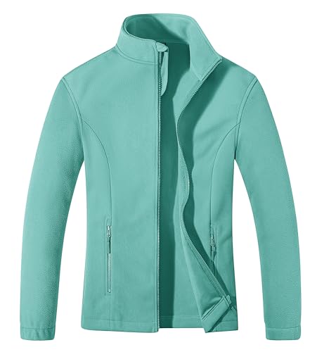 MAGCOMSEN Women's Fleece Jacket Zip Up Coat Lightweight Soft Warm Long Sleeve Jackets with Pockets for Winter