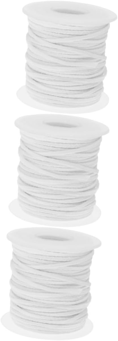 3rolls Cotton Candle Wicks Spool Strands Candle Making Material Easy Compatible Various Wax Types