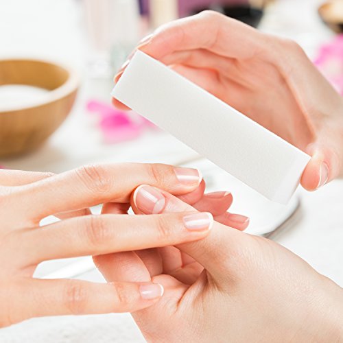 Senkary 12 Pack Nail Buffer Block 4 Sided Professional Nail File Sanding Block Buffing Blocks For Natural And Acrylic Nails (White) #TOP4