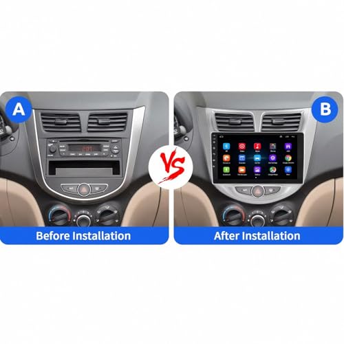 Radio de coche 2 DIN para Hyundai Accent 2010-2016 con Carplay, pantalla HD y GPS 2