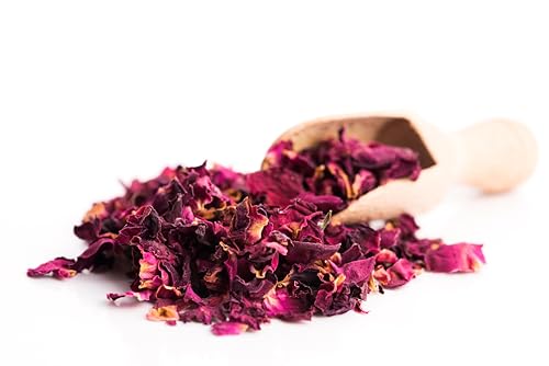Organic Culinary Rose Petals, 12 oz, Dried, Edible for Tea and Bath