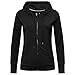 Produktbild super.natural Damen Essential Zip Hoodie, Schwarz Meliert, M EU