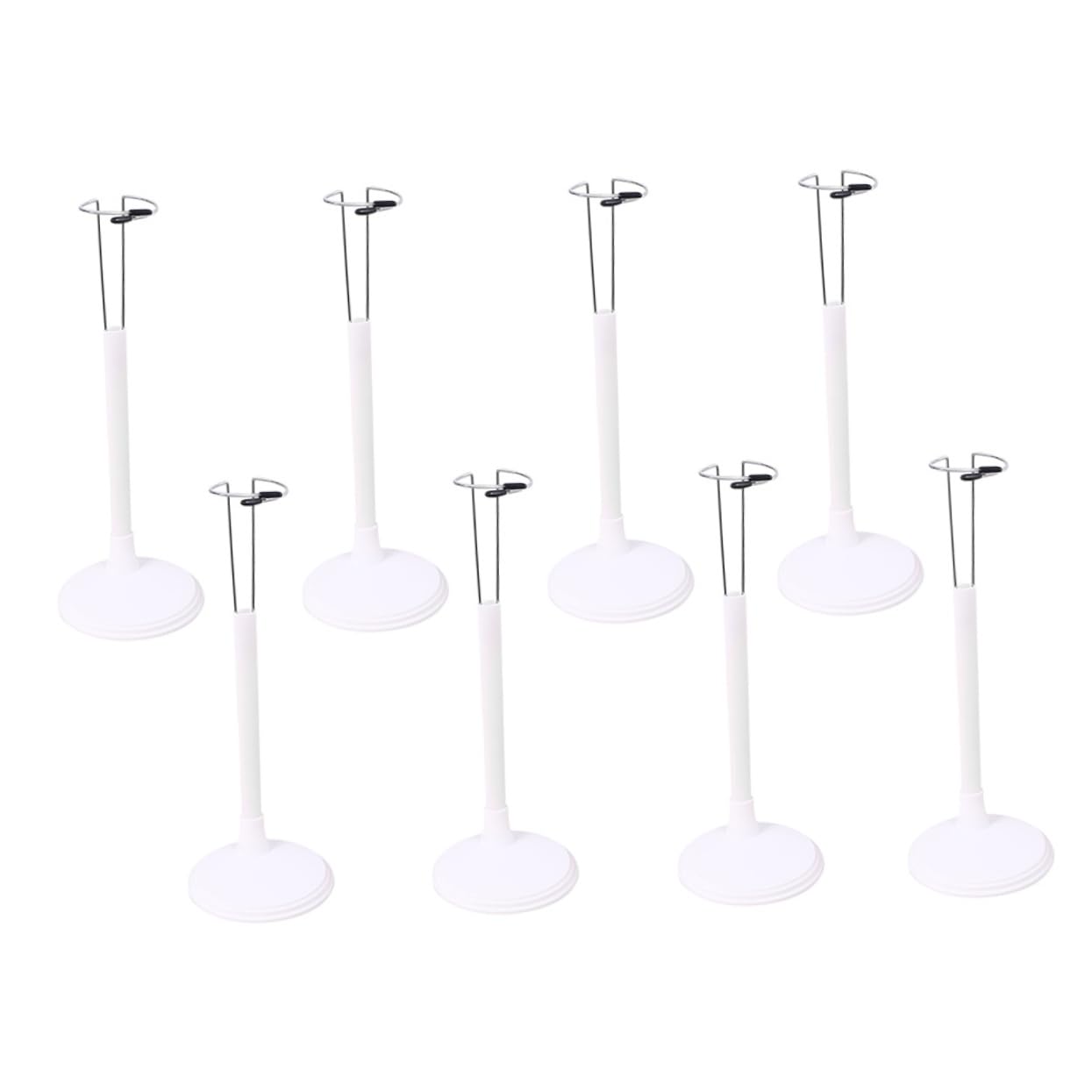 Gogogmee 8Pcs Doll Stand Holder Stable Display Rack for Dolls Height for Showcasing Doll Figures Models and Accessories Shelves Tables