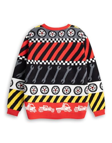 Pull de Noël Hot Wheels garçon tricot amusant manches longues rond