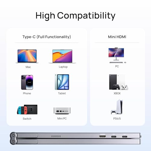 Image of ARZOPA 15.6 inch Dual Portable Monitor for Laptop, Foldable Stackable FHD 1080P 100% sRGB IPS Extender & PU Sleeve Bag Combination