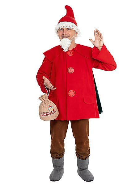 Maskworld Sandmännchen Kostüm für Erwachsene – Offiziell lizenzierte Kult-Verkleidung für Karneval & Fasching – Inkl. Mantel, Cape, Mütze, Bart & Beutel