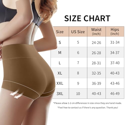 Image of MEIYATING Women's Underwear Boy Shorts Boxer Cotton Stretch Briefs Panties High Waisted Soft Plus Size 4 Pack