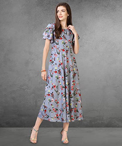 Image of QIQI Women's Crepe A-Line Maxi Casual Dress
