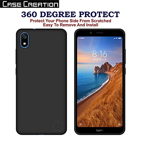 Image of Case Creation for Redmi 9i 2020 Back case, Xiaomi Redmi 9i Slim Flexible Smart Look case with 360 Camera All Angle Protection (Pure Black)