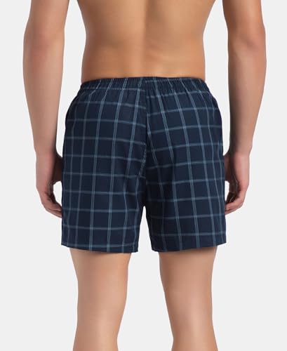 Image of Jockey 8222 Men Super Combed Mercerized Cotton Woven Checkered Inner Boxers with Ultrasoft and Durable Inner Waistband (Pack of 2, Colors & Prints May Vary)