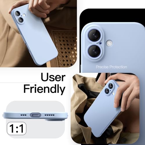 Image of JETech Slim Case for iPhone 17 6.3-Inch, Ultra-Thin Lightweight Minimalist Phone Cover with Camera Lens Protection, Matte Anti-Fingerprint Finish (Mist Blue)
