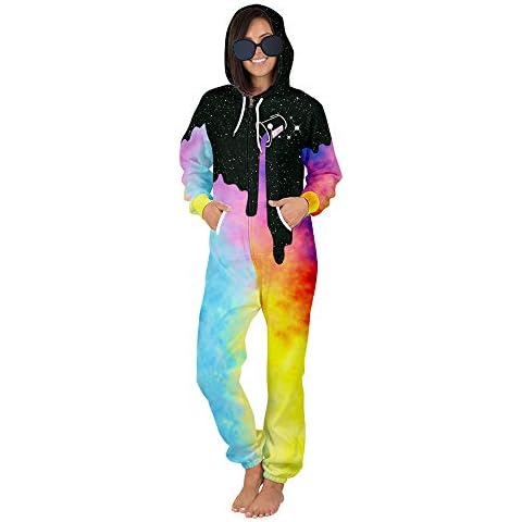 Fansu Sudadera con Capucha de Hombre de Onesie en Pigmento Cover