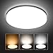 Hidixon 24W LED Deckenleuchte, 2400lm Ø28cm LED Deckenlampe Einstellbar 3000K/4000K/6000K, Badezimmer LED Lampen Deckenlampen Rund (ersetzt 200W Glühbirne) für Flur Küche Wohnzimmer Schlafzimmer
