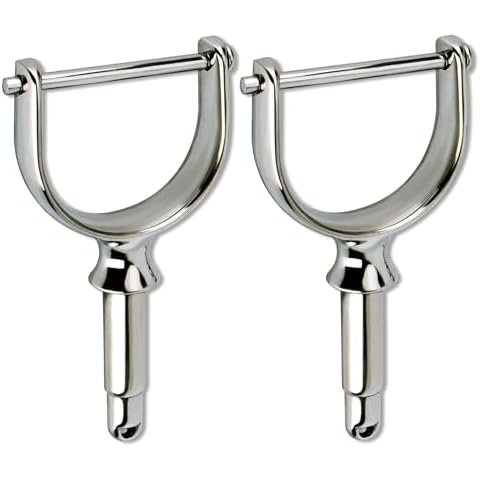 XinKunmarine Stainless Steel Oarlock Sockets, Boat Paddle Holders,Adjustable Oarlock Horns,Rowlock Oarlock for Shaft Marine Yacht Cover