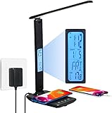 auto tagfahrlicht einbau 🌟 [Drahtloses Laden einer 10-in-1-Schreibtischlampe]: Eine 10-in-1-Schreibtischlampe mit kabellosem Laden und USB-Ladeanschluss, einstellbarer Helligkeit, Handyhalter, Uhr, Wecker, Temperatur, Kalender, einstellbarem Winkel und LED-Augenschutzfunktionen. Bietet konstante Aktualisierungen der Temperatur / Grad Fahrenheit. Reduzieren Sie die Lichtverschmutzung erheblich, auch nachts wird Ihr Schlaf nicht beeinträchtigt.