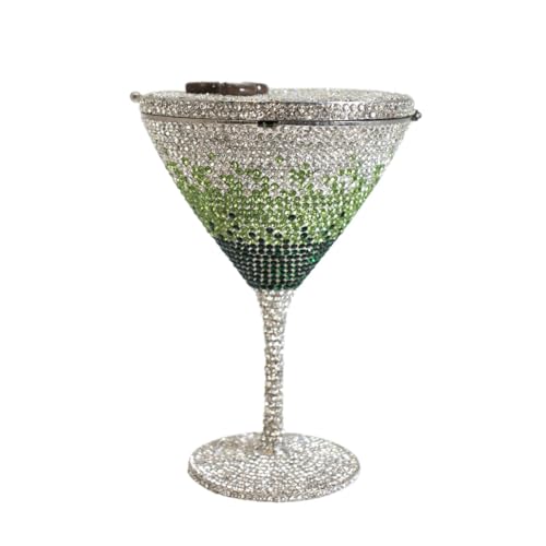 Image of Women Goblet Rhinestone Evening Bag Cocktail Cup Diamond Clutch Funny Crystal Prom Handbag Wedding Purse for Party