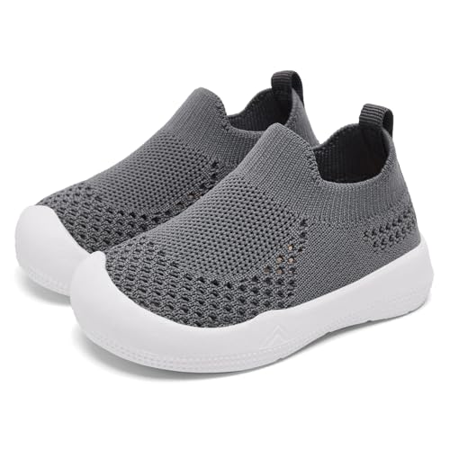 Image of Eashi Baby Boy Girl Non-Skid Indoor Infant Walking Shoes Breathable Warm Elastic Sock Shoes with Memory Sole Protect Toes Outdoor Sneakers