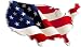 USA United States of America American US map flag sticker decal 5" x 3"
