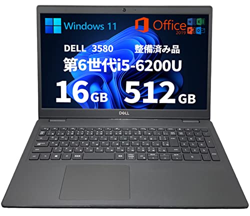 yςݕiz m[gp\R DELL 3580 6i5 6200U 16GB SSD512GB Windows11 Office2019 ݑΖ dp wKp ݒ 15.6^ (ςݕi)