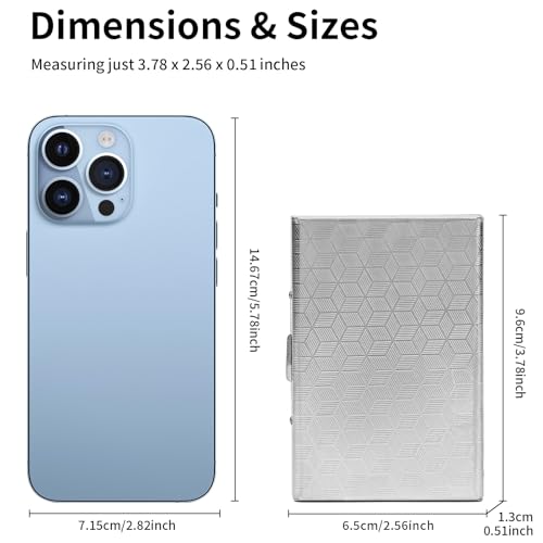 Image of Slim Credit Card Holder RFID Blocking Credit Card Stainless Steel Metal Wallet Business Card Cases with 6 Slots Men for Women