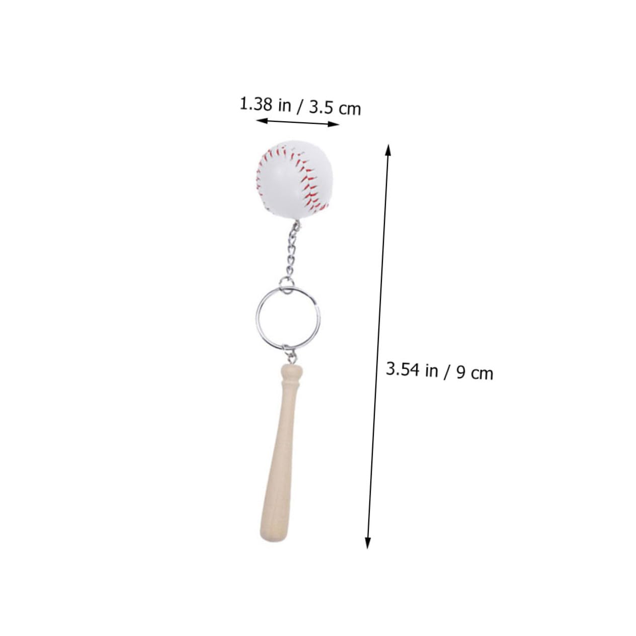 16 pezzi Portachiavi Baseball Grande Creativo Portachiavi Sportivi per Donna per Borse e Chiavi Regalo per Appassionati di Baseball