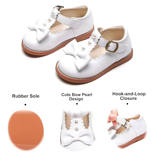 Image of Felix & Flora Toddler Little Girl Princess Dress Shoes-Mary Jane Flats for Girl Party School Shoes