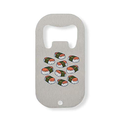 Sushi Rolls Japanese Food Cartoon Graphic Stainless Steel Bottle Opener