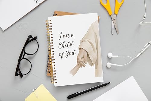 Carnet de notes chrétien Jésus avec spirale robuste et pages lignées pour journalisme