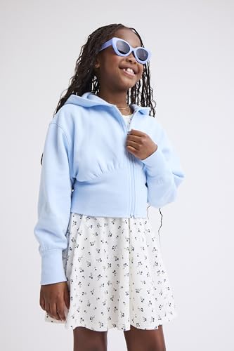 Image of The Children's Place Girls' Plaid Stretch Jacquard Short Sleeve Dress