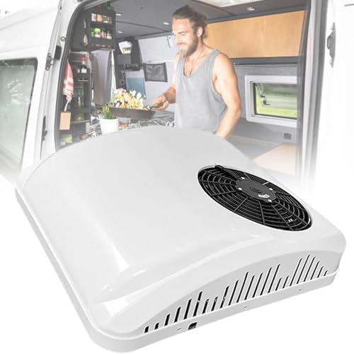 HEIHEIZI 12V Aire Acondicionado Premium para Autocaravana: 2300W de Refrigeración y 1000W de Calefacción, 45dB de Bajo Ruido, Carcasa Robusta de ABS, Apto para Autocaravanas, Autobuses y Camiones,24V