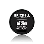 Brickell Men's Restoring Under Eye Cream for Men, Natural and Organic Anti Aging Eye Balm For Puffiness, Wrinkles, Dark Circles, Crows Feet and Under Eye Bags, 0.5 Ounce, Unscented