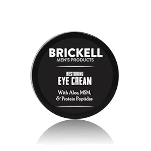 Brickell Men’s Restoring Under Eye Cream for Men, Natural and Organic Anti Aging Eye Balm To Reduce Puffiness, Wrinkles, Dark Circles, Crows Feet and Under Eye Bags, 0.5 Ounce, Unscented