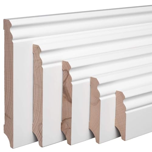 REESE - Sockelleisten - Hamburger/Berliner Profil - Buche Weiß - profiliert 100mm