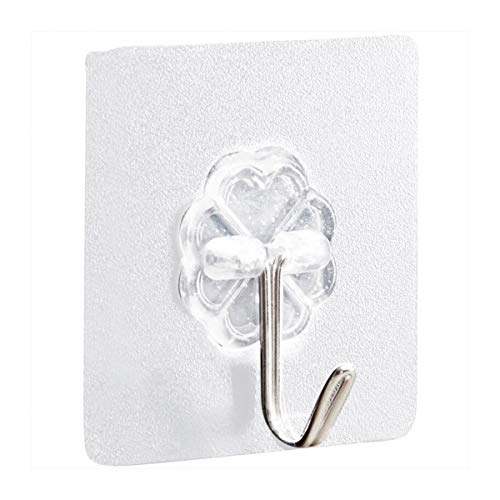 Preisvergleich Produktbild Greatangle Klebehaken Wandhaken Starke Klebehaken Nahtlose transparente Haken für Handtuch Luffa Bademantel Mäntel Deckenbügel