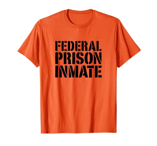 Federal Prison Jail Inmate Uniform Number Funny Halloween Camiseta