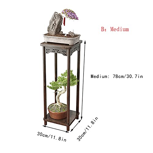 lekbakken voor plantenpotten Houten vaas basis plant display stand bloem plank chinese stijl indoor vloermaand houten… - Afbeelding 3