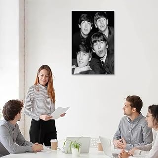 EVMILA Poster décoratif sur toile The Beatles Rock Band – Impression d’art moderne pour chambre à coucher – 60 x 90 cm - Les Beatles, Paul McCartney, John Lennon, RIngo Starr, George Harrison EVMILA Poster décoratif sur toile The Beatles Rock Band - Impression d'art moderne pour chambre à coucher - 60 x 90 cm – Image 5