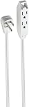 Globe Electric 24202 6.5ft Medium Duty 3-Outlet Indoor Extension Cord, Grounded, White