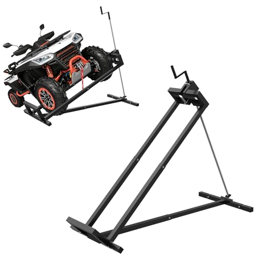 Froadp Hebevorrichtung Rasentraktorheber Hebebühne Aufsitzmäher Reinigungshilfe Teleskop Wagenheber 45 Neigung Verstellbar Heber Lifter für Rasentraktor Rasenmäher Tragfähigkeit 400kg (Schwarz)