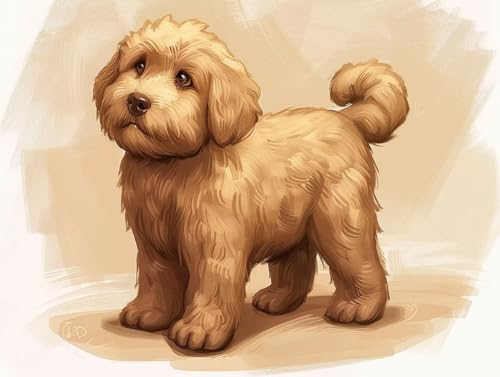 Diamond Painting Chien Jaune 5D DIY Grand Format 90x120 cm C-122