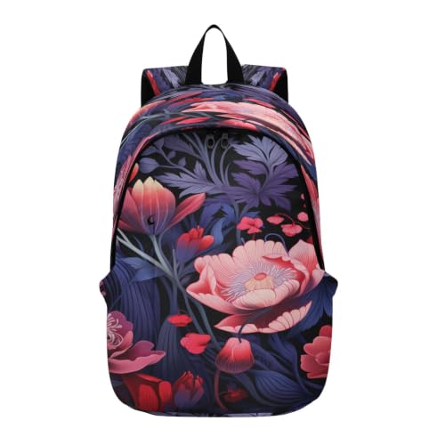 Sac à dos fleurs sauvages de voyage et randonnée extérieure pour femme