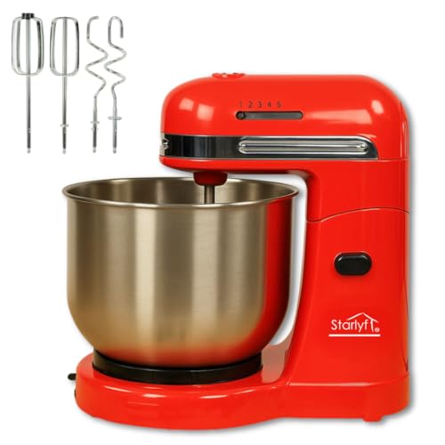 STARLYF Batidora Eléctrica de Cocina Fast Mixer, Batidora Rápida, 350W, 5 Velocidades, Con Tazón, Amasar como un Profesional, Base Antideslizante STARLYF Batidora Eléctrica de Cocina Fast Mixer, Batidora Rápida, 350W, 5 Velocidades, Con Tazón, Amasar como un Profesional, Base Antideslizante
