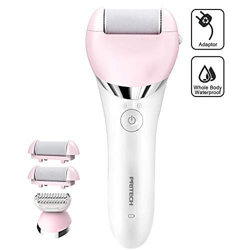 Electric Foot Callus Removers Rechargeable, Portable Electronic Foot File Pedicure Tools, Electric Pedicure Kit, Professional Pedi Feet Care Perfect for Dead, Hard Cracked Dry Skin (white-5)