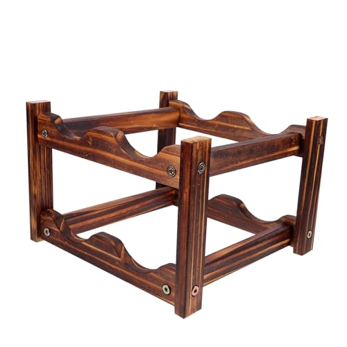 Soporte de vino de madera para botellas con base antideslizante miniatura 1