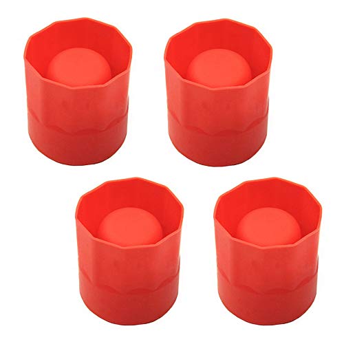 ISKYBOB 4 Pieces Ice Shot Glass Mold Red Silicone Ice Cup Trays Dessert