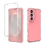 QiongniAN Custodia protettiva 3 in 1 a prova di caduta e antiurto, compatibile con Samsung Galaxy S26 SM-S942B/DS SM-S942U SM-S942W SM-S942N, rosa