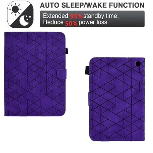 Funda para tableta Kindle Fire 7 2022 con soporte multiángulo y cuero protector 2