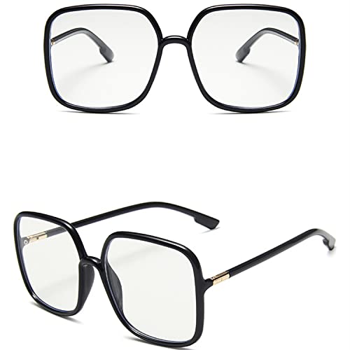 large frame transparent women sunglasses male lady sun glasses plain face