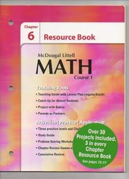 Paperback McDougal Littell Math Course 1: Chapter Resource Book: Chapter 6 Course 1 Book