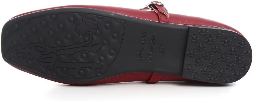 Stunner Mary Jane Square Toe Black Ballet Flats for Women Comfortable Ankle Strap Casual Slip On Flats - Image 7